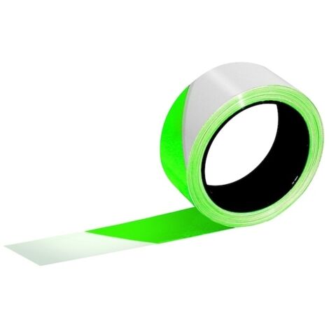 Ruban de signalisation RUBAPLAST Vert et Blanc 100 mètres - Largeur : 50 mm - Épaisseur : 32 µm - TALIAPLAST