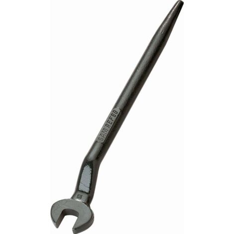 Sam Outillage – Clé plate à fourche de monteur 18 mm 6818 – Forgée en acier au carbone – Manche broche pour assemblage facile – Conforme aux normes DIN