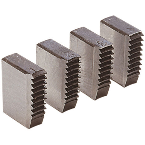 Virax – Jeu de 4 peignes 1.1/2-2'' BSPT droite – Acier spécial pour filetage précis – Sens de rotation droite – 136408