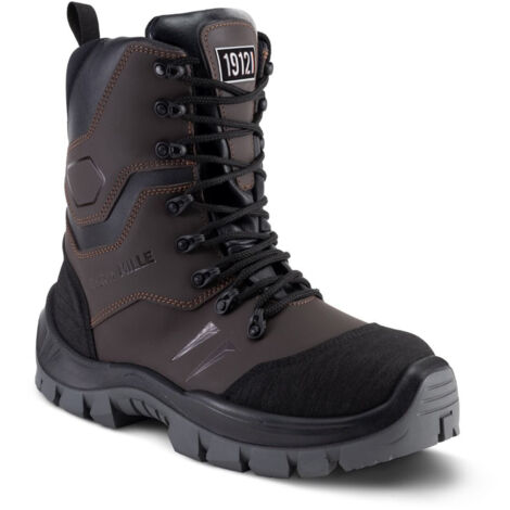 Rangers de sécurité marron RANGERS FUSIONGRIP GASTON MILLE CONSTRUCTION BTP S3L HI CI FO LG SR - ROMA3 44