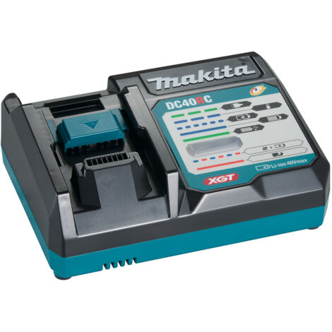 Makita – Chargeur Li-ion 40V 4A pour batteries XGT – Alimentation 220-240V – Refroidissement par ventilateur – Montage mural (1/4)