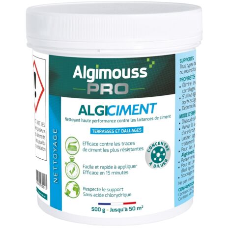 ALGICIMENT 500 gr - Nettoyant voiles de ciment poudre à dissoudre ALGIMOUSS - 093001