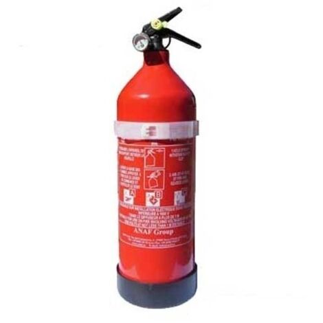 Extincteur homologué à poudre 2kg – Classe 13A 89BC – Réservoir aluminium monobloc – Manomètre de contrôle de pression – Securitegooddeal