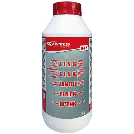 Guilbert Express – Décapant pour soudure à l'étain – Élimine oxydes et impuretés – Pour zinc naturel neuf, cuivre, laiton et acier zingué – Application rapide (1/3)