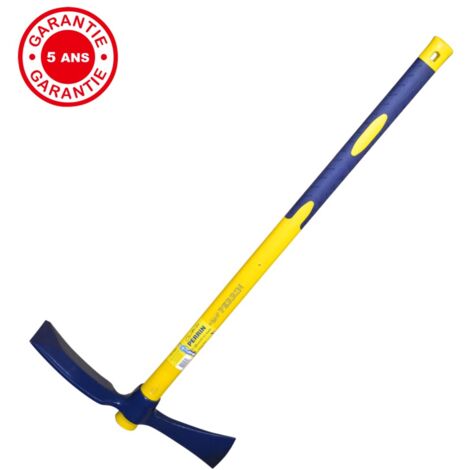 Pioche hache 2,5 kg manche composite pour sols dégagés – Acier C40 pour durabilité – 204820 – Outils Perrin