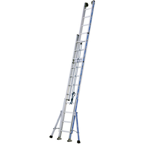 Tubesca Comabi – Échelle coulissante à corde 2 plans 6,98m – Charge maximale 150kg – Aluminium pour chantiers – 2532316 (1/10)