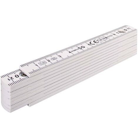 Mètre pliant en plastique STABILA Type 1104, 1 m, blanc, graduation métrique - 01704 (1/4)