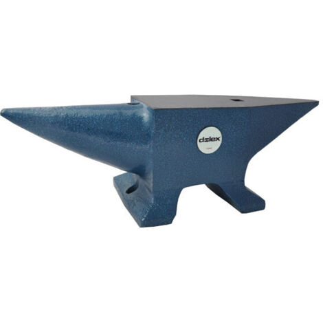 Dolex – Enclume en acier 410 – Poids 10 kg – 2 bigornes ronde et carrée – Table dressée, cémentée et trempée