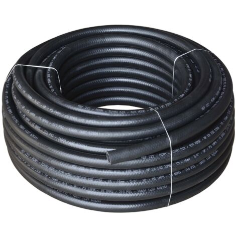 Tuyau air comprime noir 15 bars caoutchouc d.10mm 20m DRAKKAR EQUIPEMENT - 09508