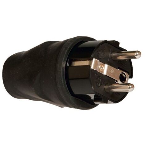 Fiche Electrique Caoutchouc Male 2 P + T - 16 A 250 V ïp44 - Brochage Nf