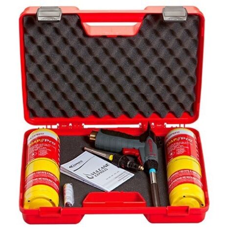 Guilbert Express – Chalumeau soudeur à flamme bi-gaz – Pour brasage tubes cuivre Ø 14/35mm – Inclus : Pistolet et cartouches XPRESS GAS™ – 481