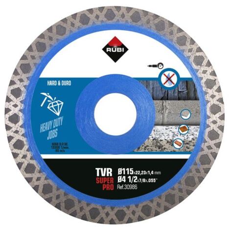 Disque diamanté matériau dur TURBO VIPER - TVR 115 super pro RUBI - 30986