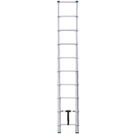 Tubesca Comabi – Échelle télescopique aluminium 2,90 m – Charge maximale 150 kg – 10 marches – Pour usage intensif – 94829