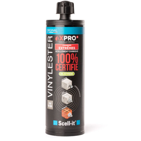 Scell-It – Kit de scellement chimique 420 ml pour béton armé – Système de mélange Prémix – 20% d'efforts en moins – XPRO420