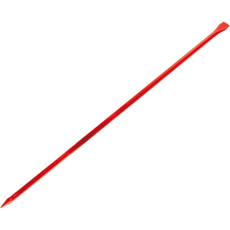 BARRE À MINE – Longueur 1,75 m – Acier carbone C55 haute résistance – Pointe diamant pour meilleure pénétration – Outil de levier pour déplacer de lourdes charges