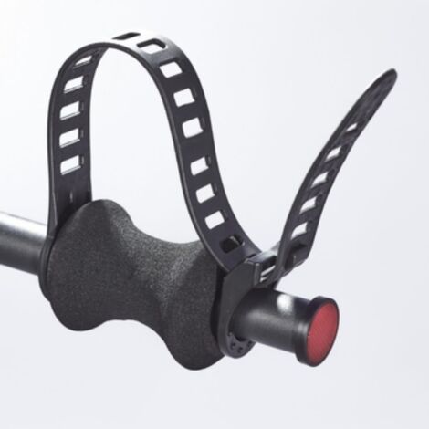 Mottez – Lot de 2 blocs cadre de porte-vélo pour vélo électrique – Charge maximale 130 mm – Matériaux polyéthylène et caoutchouc – Sangles élastiques incluses - A011S