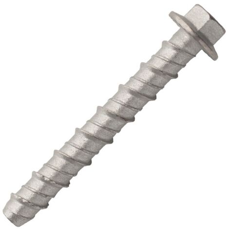 Scell-It – Lot de 24 vis béton TH Ø10x100mm – Acier zingué – Tête hexagonale pour fixation traversante – Vissage rapide dans béton - EX-92054110100