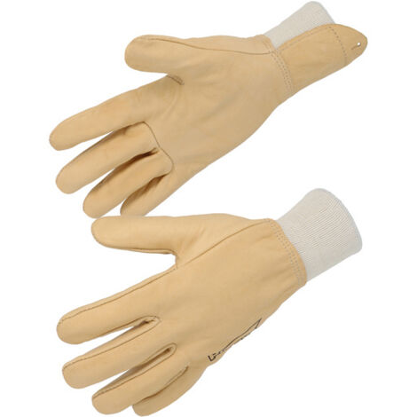 Gant tout fleur de bovin beige Protège-artère en cuir - SINGER - 50EFBBC  T10