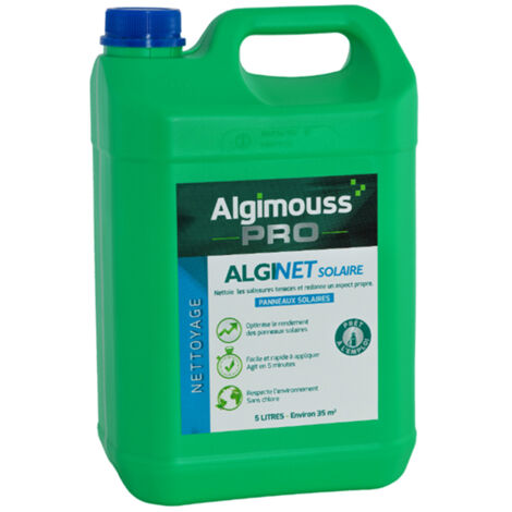 ALGINET SOLAIRE - 5 LITRES - Nettoyant panneaux solaires ALGIMOUSS - 055001
