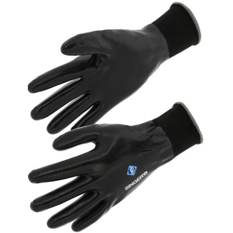 Gant nitrile tout enduit Support polyester- SINGER - NYM157NB  T10