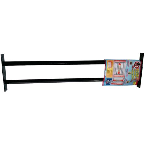MOTTEZ - Barre de sécurité noire télescopique 99/188 cm pour fenêtre 26/39cm - B947V