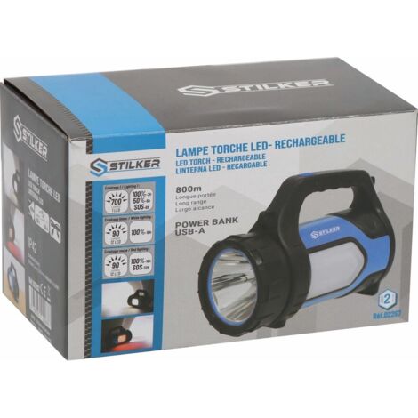 Lampe torche LED 700 lumens longue portée rechargeable STILKER - 02267 (1/5)