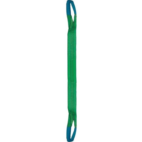 Elingue sangle textile plate 2 boucles restreintes 3 metres 2 tonnes verte EN 1492-2 - LEVAC
