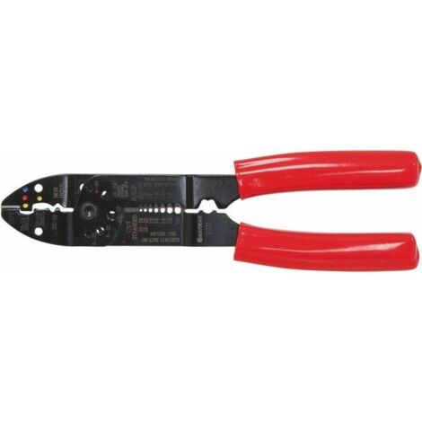 Pince à sertir 230mm cosse isolée et non isolée gainée PVC - carte DRAKKAR TOOLS - 12704 (1/2)