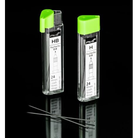 Mines H 0,9 mm pour crayon marqueur Pica 7070 – Lot de 24 mines graphite – Marquage précis sur surfaces variées