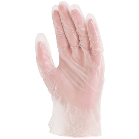Lot de 10 boites de 100 gants jetables Vinyle 5700 poudré AQL 15 Taille 10