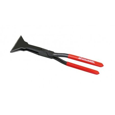 Jouanel – Pince à sertir triangulaire 345 mm – Mors plats 100 mm pour acier – Poignée ergonomique PVC – Précision de prise et maintien (1/3)