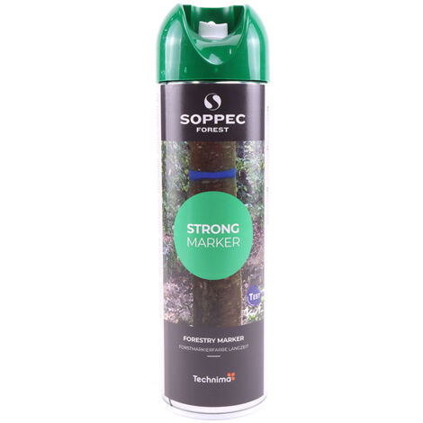 Traceur Soppec Strong Marker, traceur aérosol forestier vert (1/4)