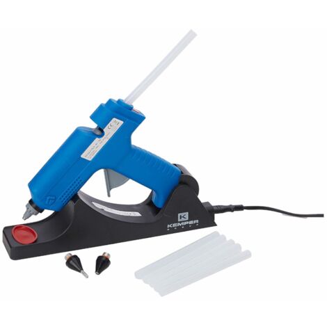 Pistolet à colle électrique sans fil rechargeable 25W avec 6 bâtons de colle - kit valisette KEMPER - 70990 (1/5)