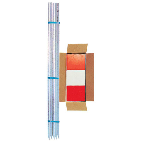 Nadia Signalisation – Piquet de terre 1,10 m en acier galvanisé – Face rétroréfléchissante 375 x 150 mm – Platine incassable en polyéthylène – Pour chantiers humides