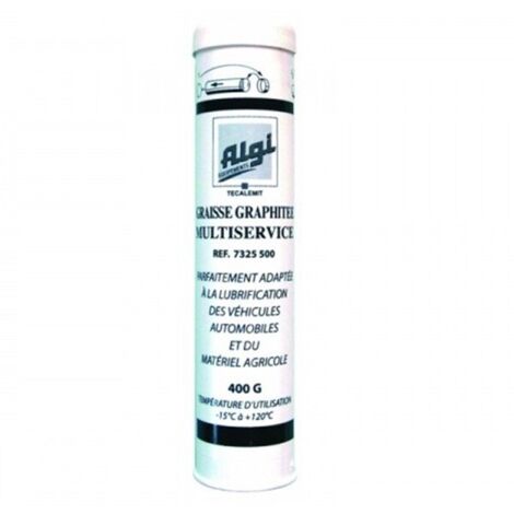 Algi – Cartouche de graisse graphitée 400 g – Grade NLGI-2 – Pouvoir lubrifiant élevé – Anti-friction et anti-corrosion – 7325500