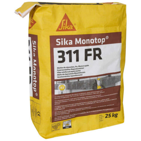 Sika – Mortier prêt-à-gâcher 25kg pour réparation béton – Prise rapide 1h30 – Résistance 40 MPa – SKU 74811