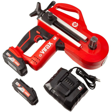 Virax – Cintreuse électroportative 18V 251874 – 2 batteries Lithium-Ion 2,0Ah – Cintrage tubes cuivre Ø12-22mm – Carter aluminium léger