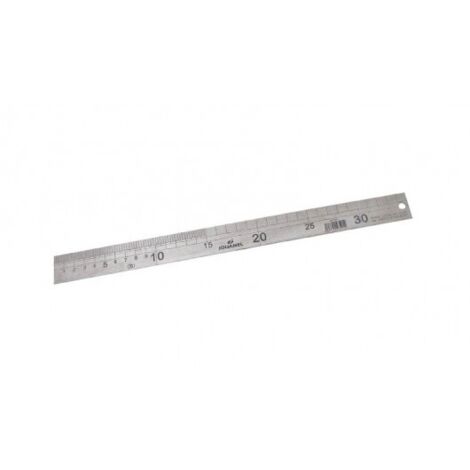 Jouanel – Jauge de charpentier JACHA 350 mm – Acier inoxydable anti-reflet – Pour traçage précis et vérification d'équerrage – Section 30 x 1,2 mm
