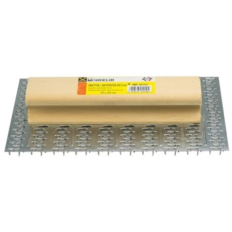 GRATTON 480 POINTES/8MM 15X25CM POIGNEE BOIS MONDELIN - 321210