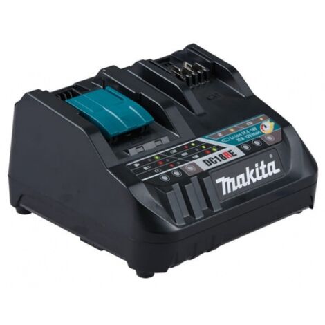 Makita – Chargeur rapide double pour électroportatif 12/18V – Recharge simultanée – Protection contre surcharge – DC18RE