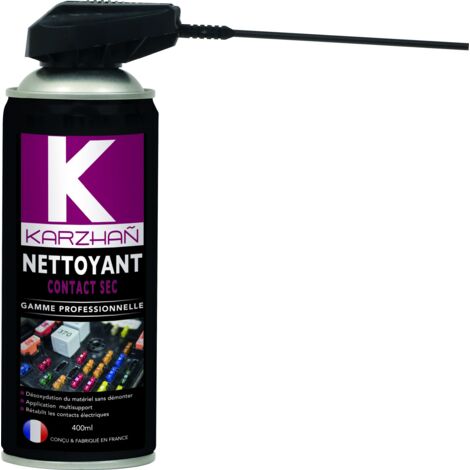 KARZHAN - Nettoyant contact électrique avec tête 2 jets - aérosol 300ml - 24582 - Ce produit de marque KARZHAN est neuf.