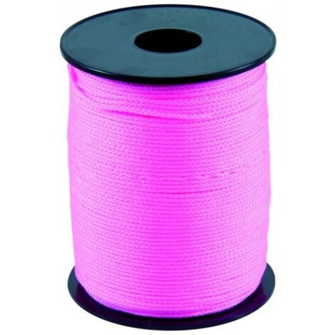 Taliaplast – Cordeau tressé polypropylène fluo 200 m – Ø 1,5 mm pour chantiers humides – Haute visibilité – Compatible Kordo®