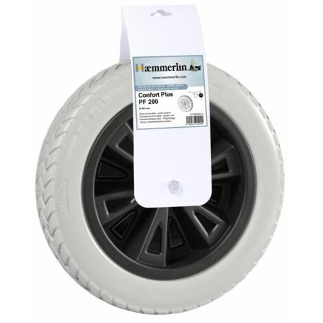 Haemmerlin – Roue increvable 400 mm pour brouette – Jante polypropylène légère – Absence de crevaison – Compatible avec modèles Aktiv, Excellium, Bâti (1/5)