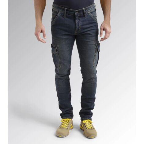 Pantalon Jeans Bleu L Stone Plus Diadora