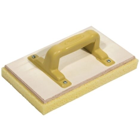Taliaplast – Taloche bois éponge 25x14x2,5cm pour finition lisse – Semelle éponge 35kg/m3 – Poignée ergonomique – 301607