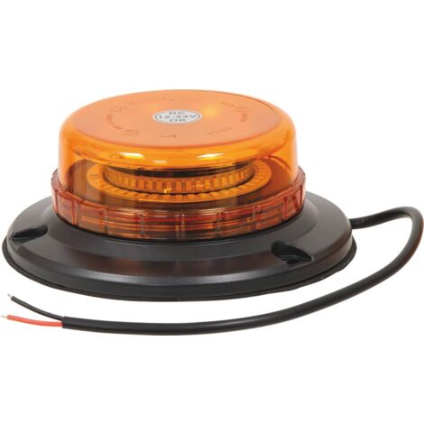 Topcar – Gyrophare LED extra plat IP66 – Double flash 130/min – Tension 12/24V – 45 LED haute visibilité – Fixation à plat