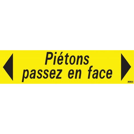 PANNEAU DE SIGNALISATION 'Pietons passez en face' 800x200MM EN PP ALVEOLAIRE TALIAPLAST - 620082