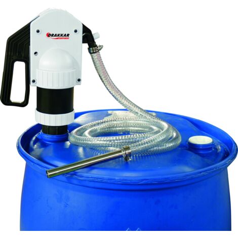 Drakkar Equipement – Pompe manuelle AdBlue 8445 – Pour fûts de 60 à 200L – Tube polypropylène 900mm – Débit 0,32L par coup