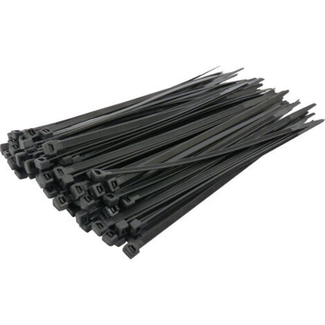 Colliers nylon 2,5 x 200 mm noir – Lot de 100 – Polyamide 6-6 – Traitement anti-UV pour usage extérieur – Résistance UL94V-2 – Sodelec (1/4)