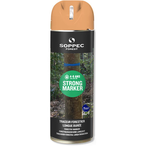 Bombe de peinture - Traceur forestier SOPPEC longue durée non fluorescent chamois 4-6 ans strong marker - 131708